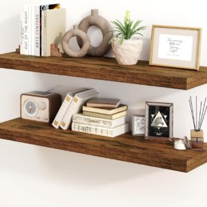Rustic Floating Wall Shelves